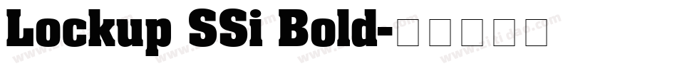 Lockup SSi Bold字体转换